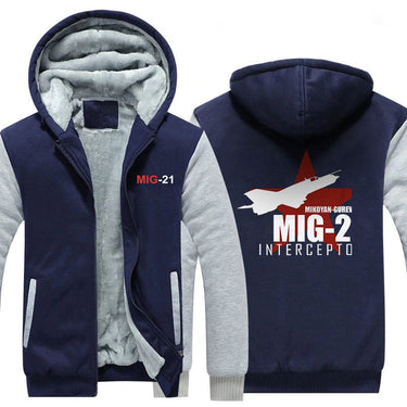 M I G 21 DESIGNED ZIPPER SWEATER THE AV8R